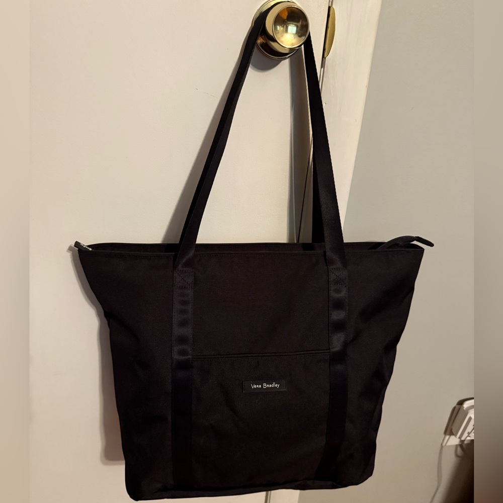 Vera Bradley Lighten Up Vera Tote Bag (Black)